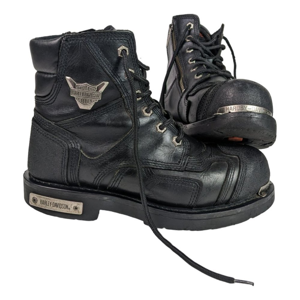 HARLEY-DAVIDSON Men's Stealth Motorcycle Boots, Size 8